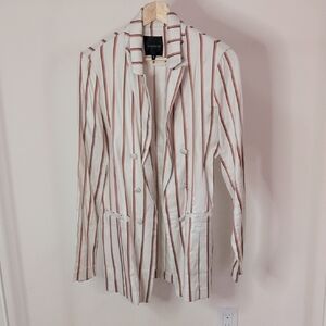 Dynamite Cream and Pink Striped Blazer
